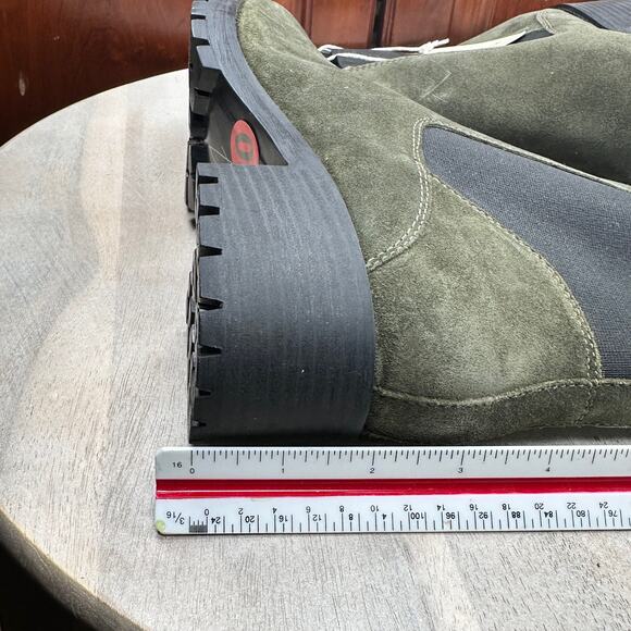 Joie Womens Chelsea Boots Size 10 Olive Green Pull On Suede Lug Ankle Boots New - Picture 10 of 15